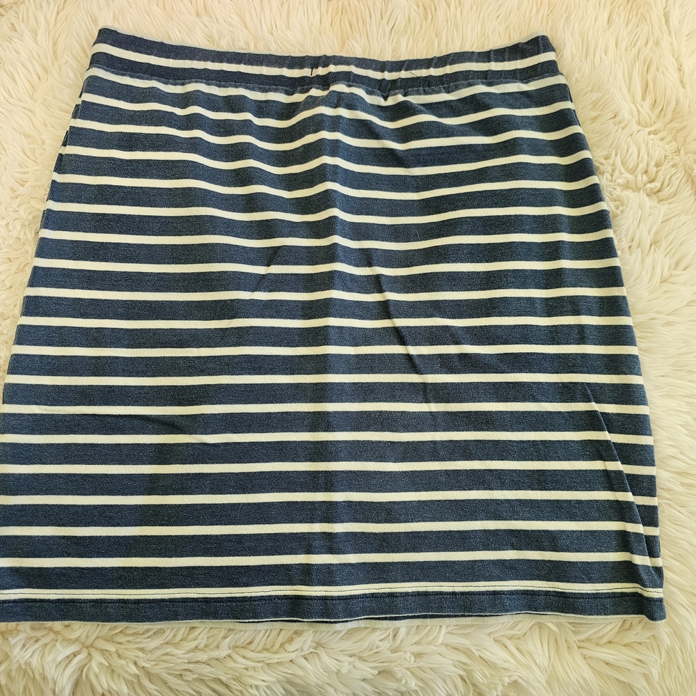 Joules Blue and White Striped Skirt - Picture 4 of 4